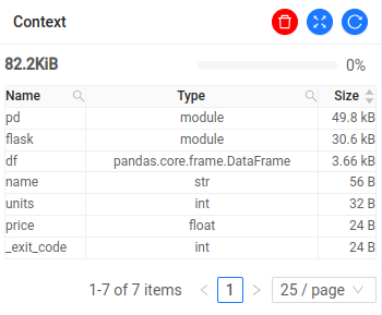 Notebook context explorer