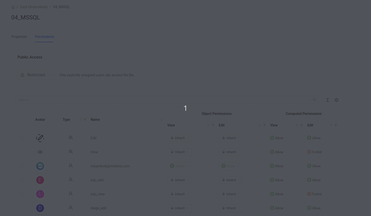 Setting User Permissions